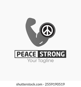 Peace Strong Logo Design Template. Good for Business, Agency, Community and Organization.