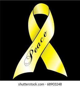 Peace Support ribbon vector