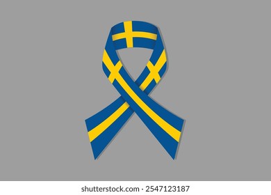 Frieden für Schweden mit Flagge, Flagge Schwedens nationales Ländersymbol, Vektorgrafik, Rechteck, schwedische Flagge, flache Vektorgrafik
