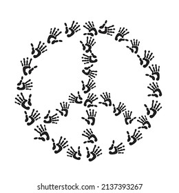 Peace symbol. Concept symbol sketch. Vector illustration