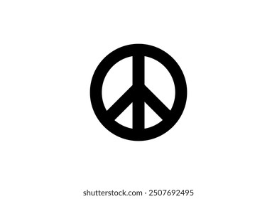 Peace symbol design vector illustration in black color.