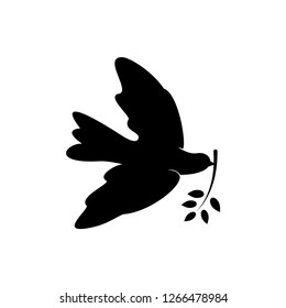 peace symbol, dove icon trendy vector template