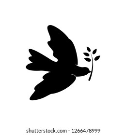 peace symbol, dove icon trendy vector template