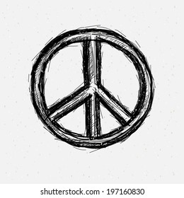 Peace symbol drawing.