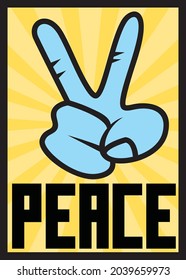 peace symbol with finger make v