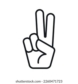 Peace symbol finger sign design