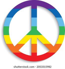 Peace symbol with flag colors