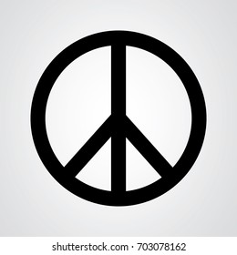 Peace symbol in flat design. vector illustration
