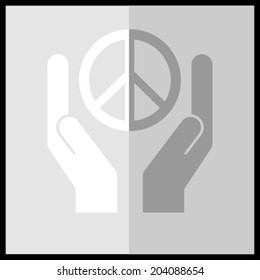  Peace symbol flat style