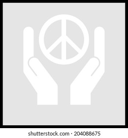  Peace symbol flat style