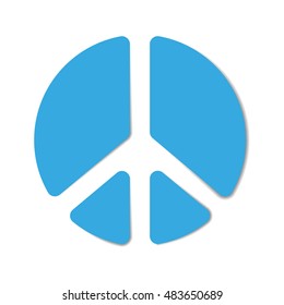 peace symbol formed of blue elements. Vector illustration. International Day of Peace.
