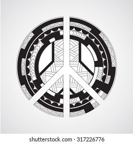 Peace symbol, great for tattoo or artwork.