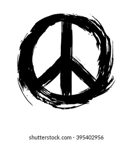 Doodle Grunge Peace Sign Vector Illustration Stock Vector (Royalty Free ...