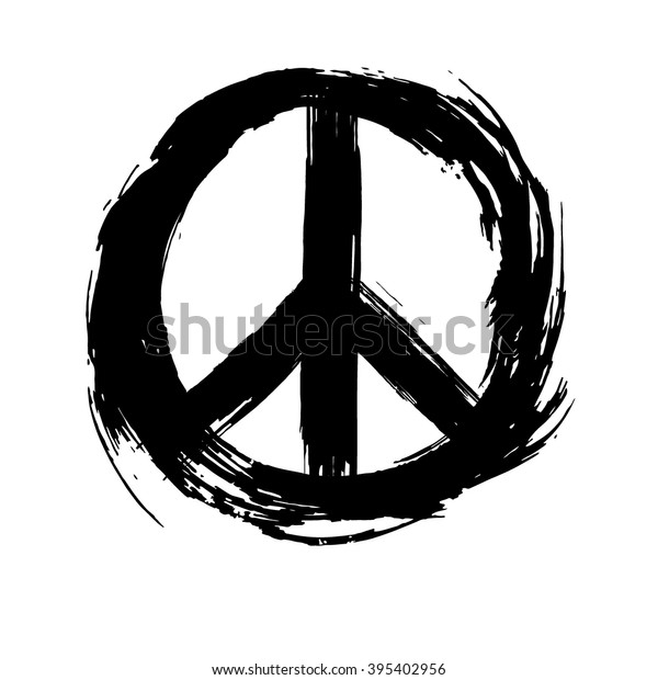 Peace Symbol Peace Hippie Symbol Stock Vector Royalty Free