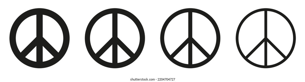 Peace symbol. Hippie vector icon. Peace sign. No war logo.