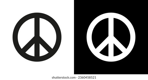 Peace symbol. Hippie vector icon. Peace sign. No war logo.