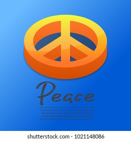 Peace symbol icon.