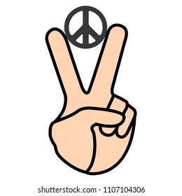 Peace symbol icon