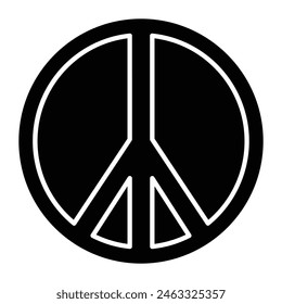 Peace Symbol Icon Design For Personal And Commercial Use