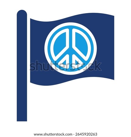Peace Symbol Icon Fill Vector Illustration