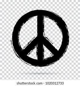 Peace symbol icon friendship pacifism - Abstract logo on transparent background design. Vector illustration eps 10.