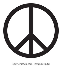 Peace Symbol Icon. Vector. Calm Concept. Sign.