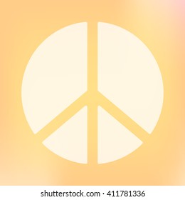 Peace symbol icon. Vector design element antiwar movement. Sign of hippie, nuclear disarmament movement and peaceful world. International Peace Day background