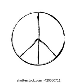 peace symbol icon vector friendship pacifism