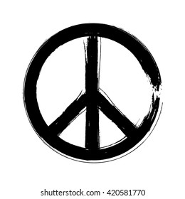 Peace Symbol Icon Vector Friendship Pacifism