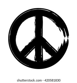 peace symbol icon vector friendship pacifism