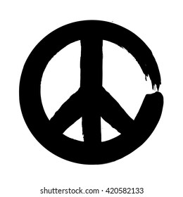 peace symbol icon vector friendship pacifism