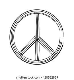 peace symbol icon vector friendship pacifism