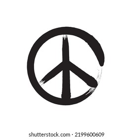 Peace Symbol Icon Vector Illustration Stock Vector (Royalty Free ...