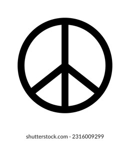 peace symbol icon vector sign