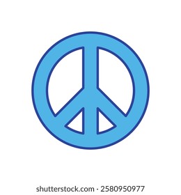 Peace Symbol icon vector stock illustration