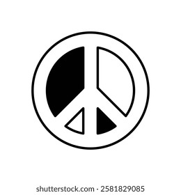 Peace Symbol icon vector stock illustration