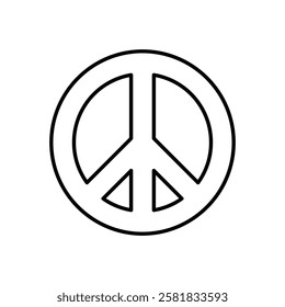 Peace Symbol icon vector stock illustration