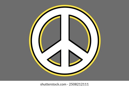 peace symbol isolated grey background