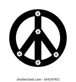 peace symbol isolated icon