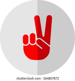 Peace symbol isolated on flat style