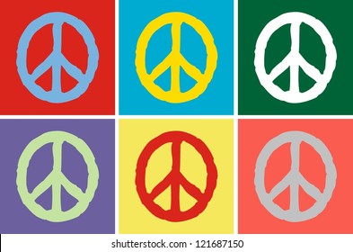 Peace symbol isolated on white