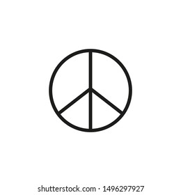 Peace symbol line icon. World peace, anti nuclear, nuclear disarmament. Protesting people concept. Vector illustration can be used for topics like protest, human rights, meeting