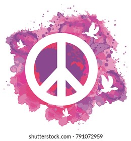Peace Symbol Logo Stock