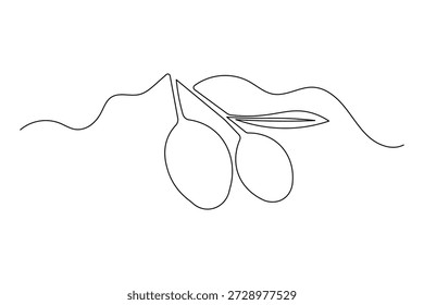 Símbolo de paz rama de olivo continuo una línea dibujo minimalista aislado