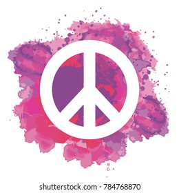 peace symbol on splash