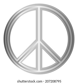Peace symbol on white background. Vector illustration.