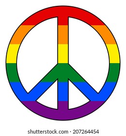 Peace symbol on white background. Vector illustration.