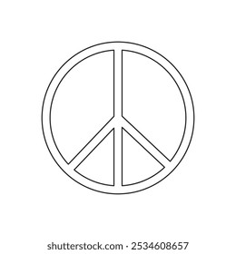 Peace Symbol on white background 