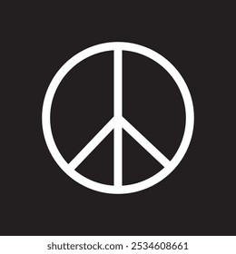 Peace Symbol on white background 