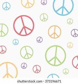 Peace symbol on white background. Vector illustration.